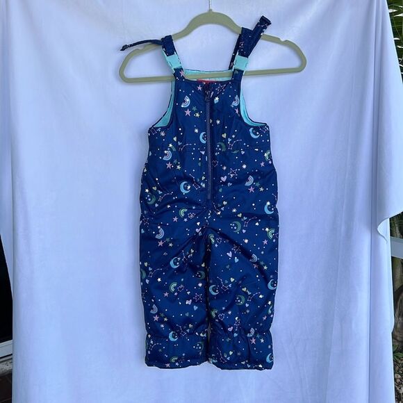 London Fog Other - London Fog Girls Snow Pants Ski Bibs Size 4T Blue Stars